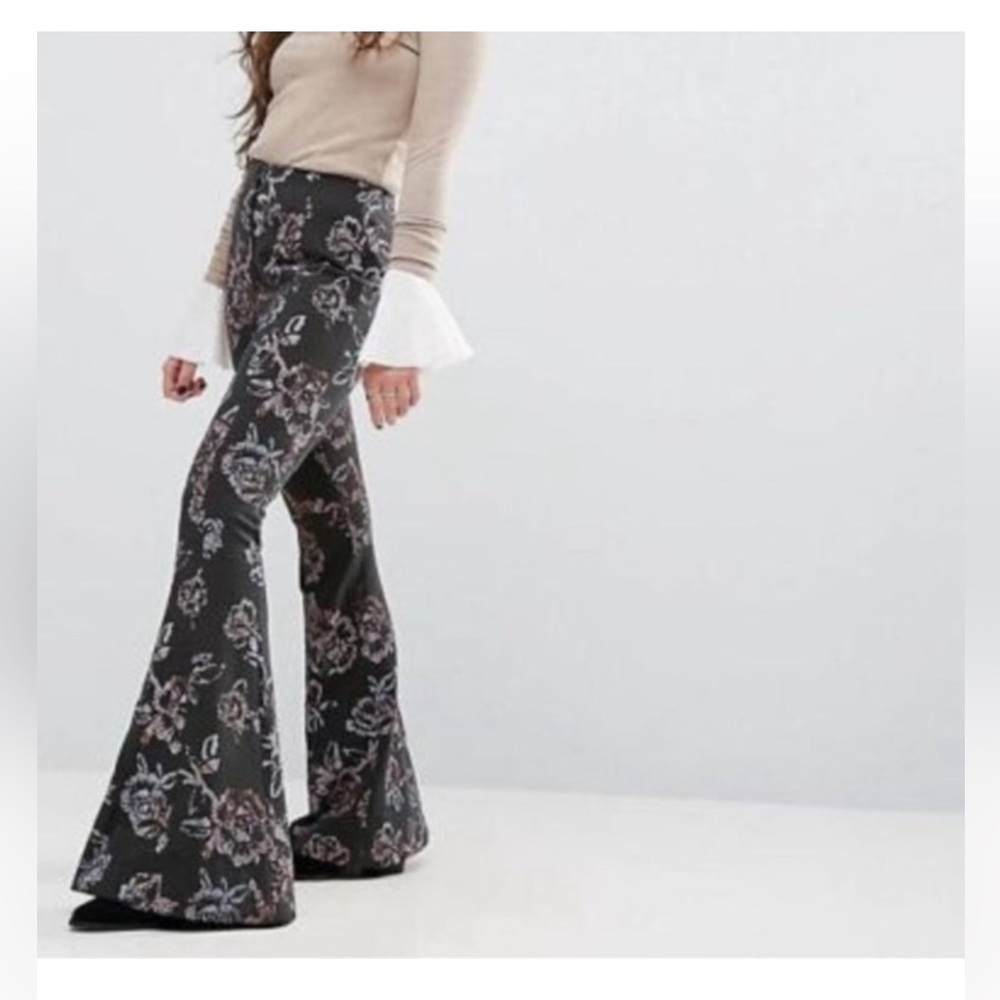 Free People Born To Be Wild Flare Pants High Rise Bell Bottom 6